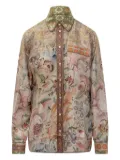 Pierre-Louis Mascia floral-embroidered shirt - Neutrals