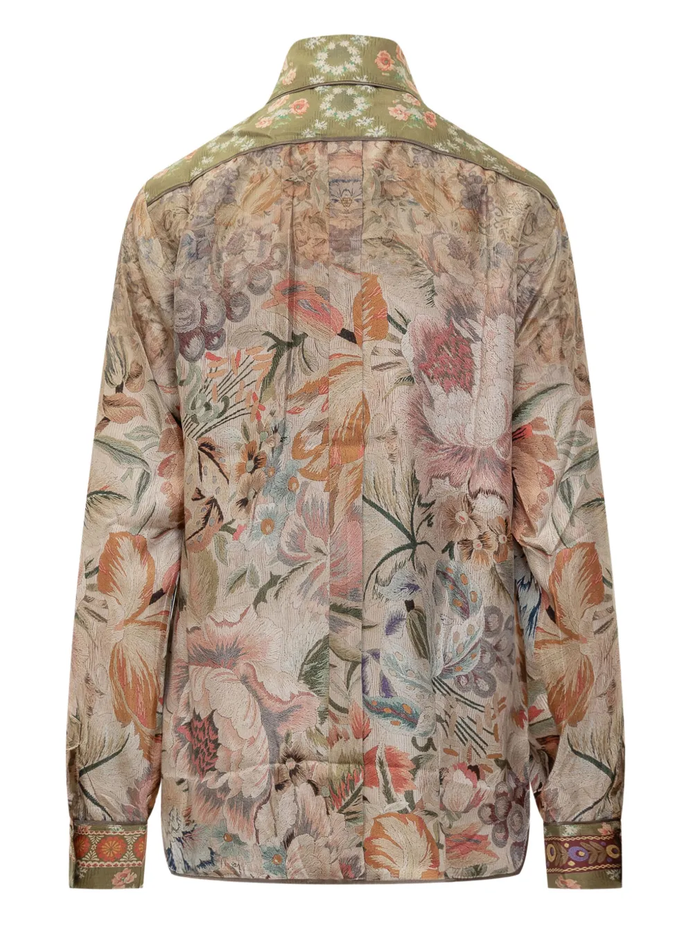Pierre-Louis Mascia floral-embroidered shirt - Beige