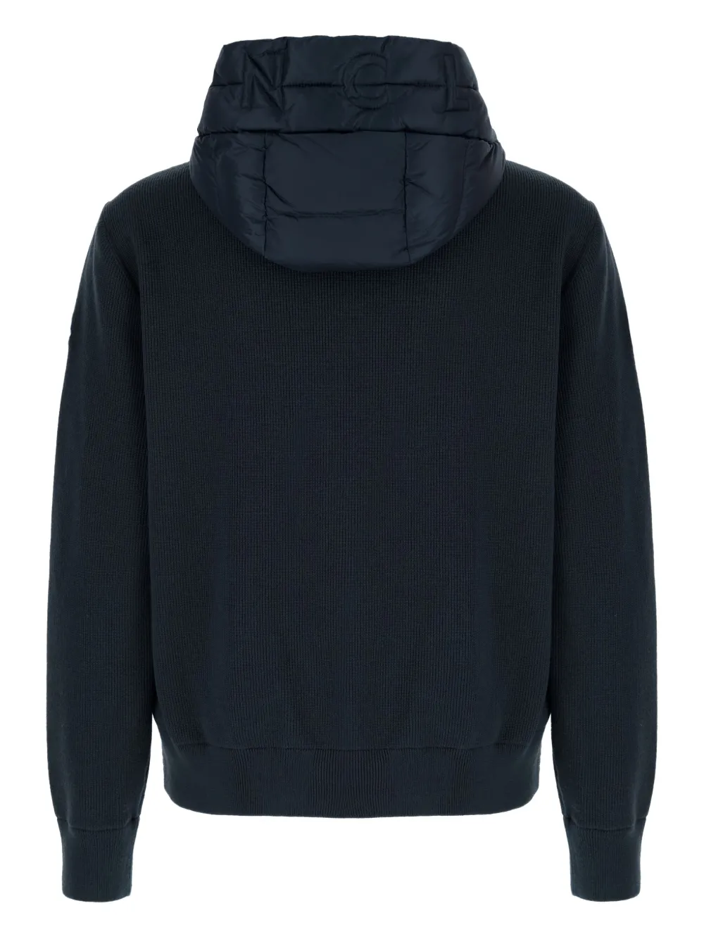 Moncler hooded quilted jacket Blauw