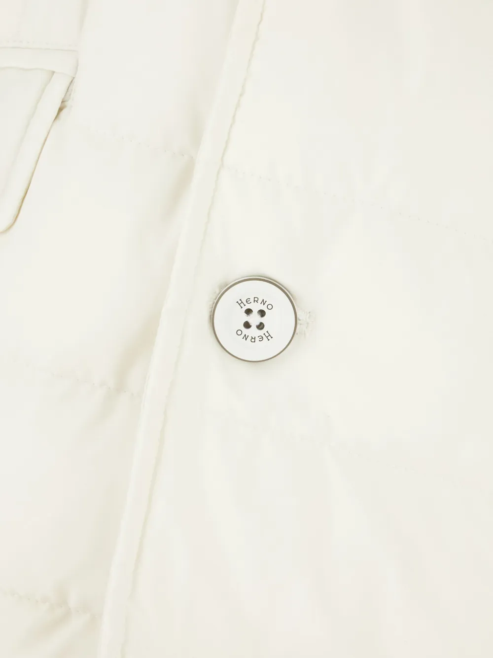 Herno Quilted Button-fastening Padded Jacket In White