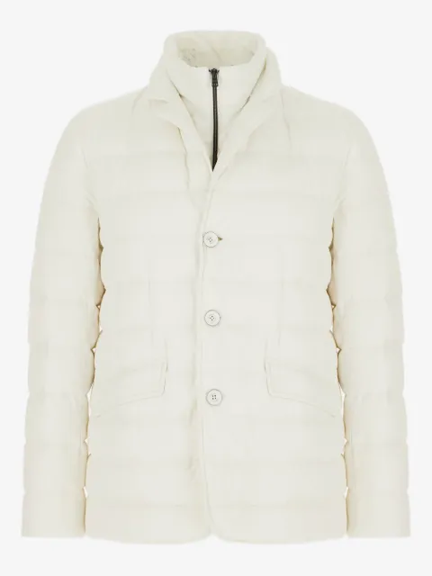 Herno quilted button-fastening padded jacket