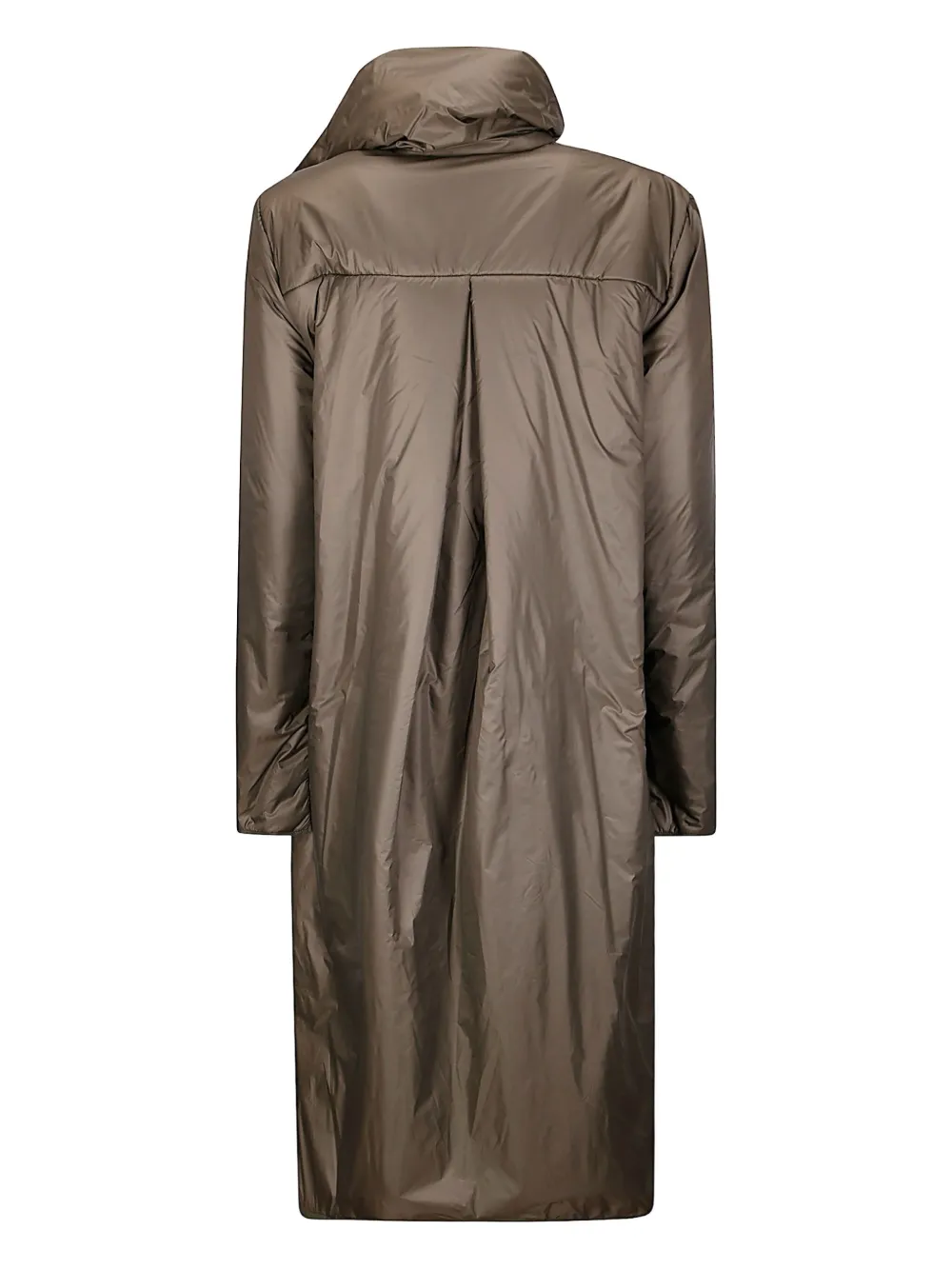 Maria Calderara high-neck draped coat - Groen