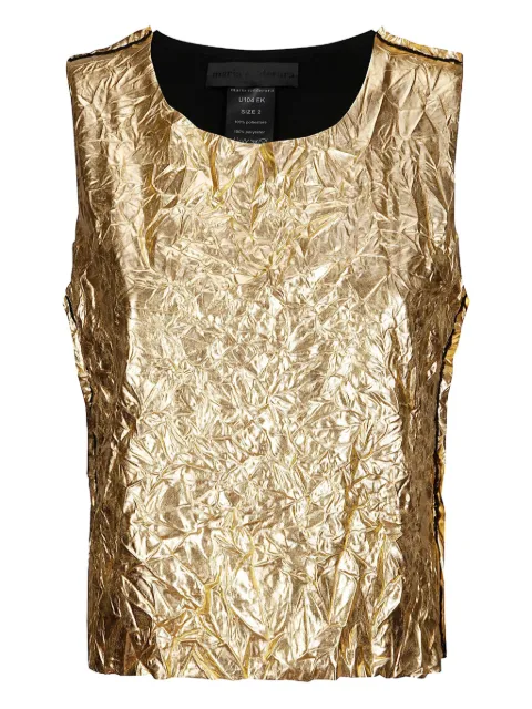 Maria Calderara metallic-effect crumpled top