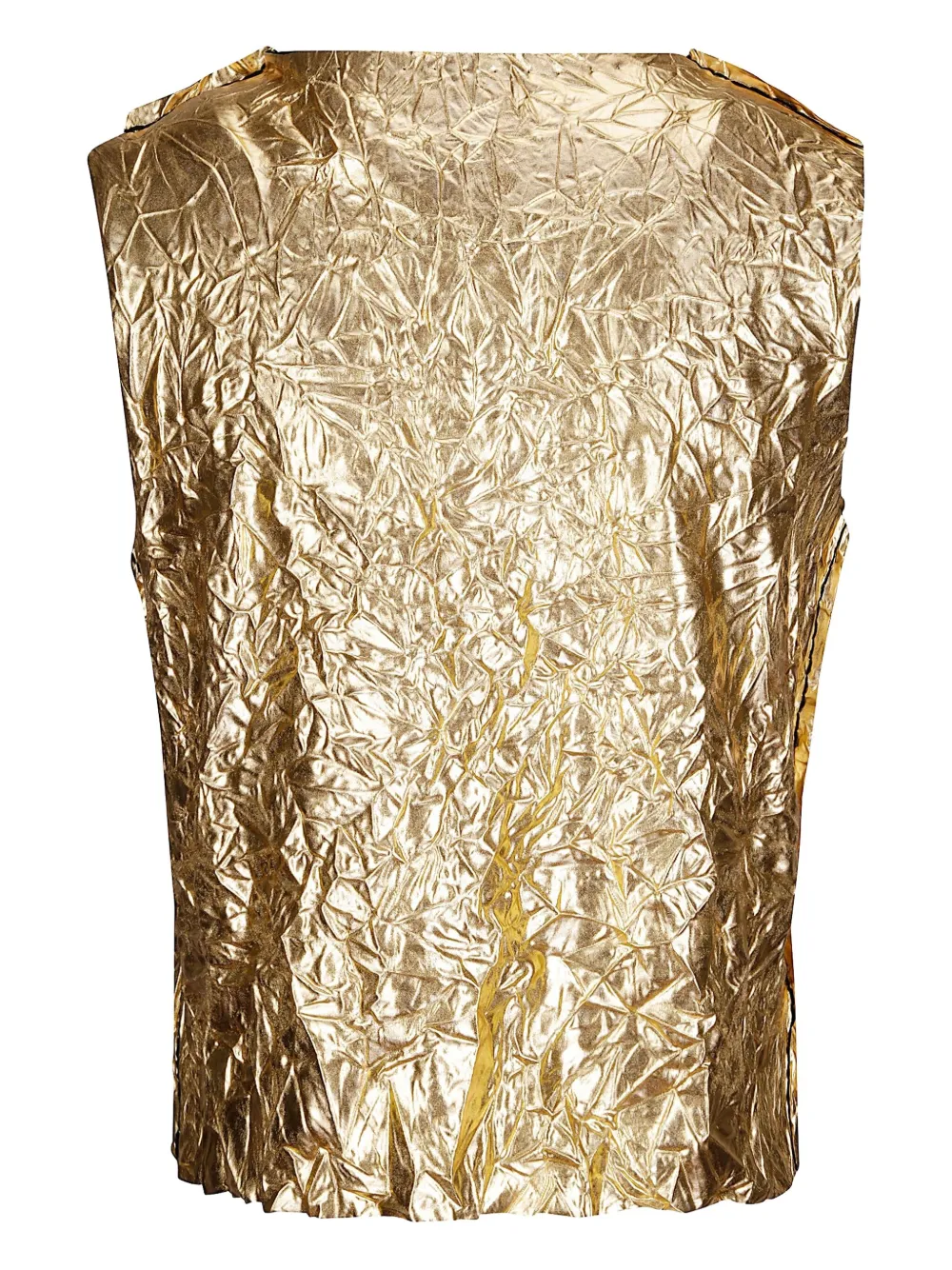 Maria Calderara metallic-effect crumpled top | Vests & Tank Tops | Image 2