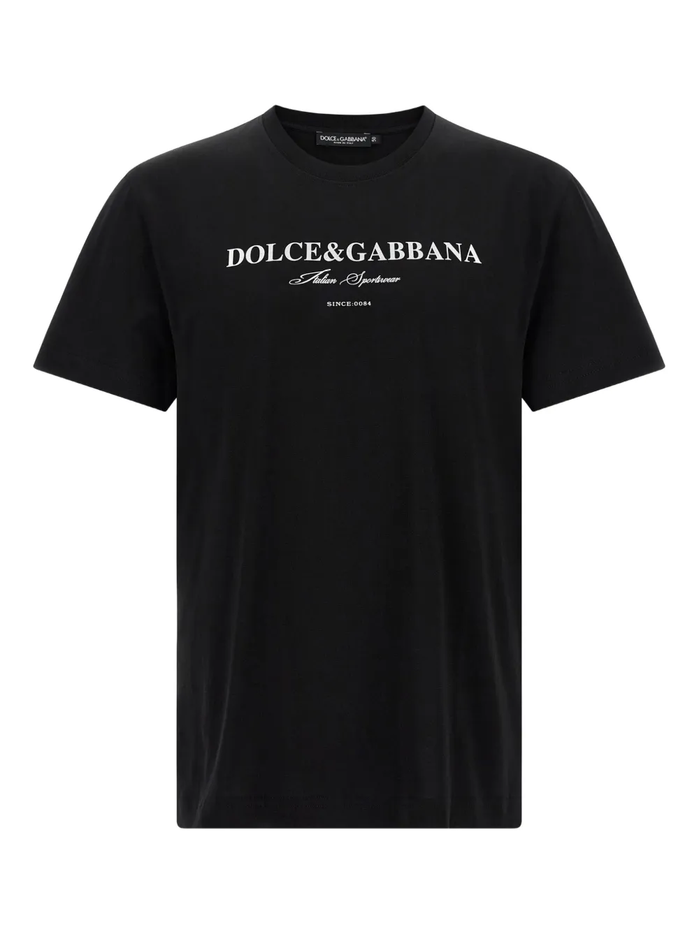 Dolce & Gabbana crew-neck logo-print T-shirt Zwart