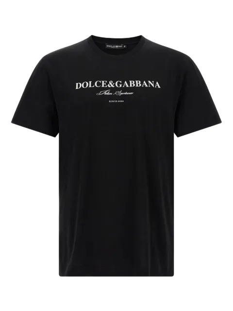 Dolce & Gabbana تيشيرت برقبة مستديرة وطبعة شعار الماركة
