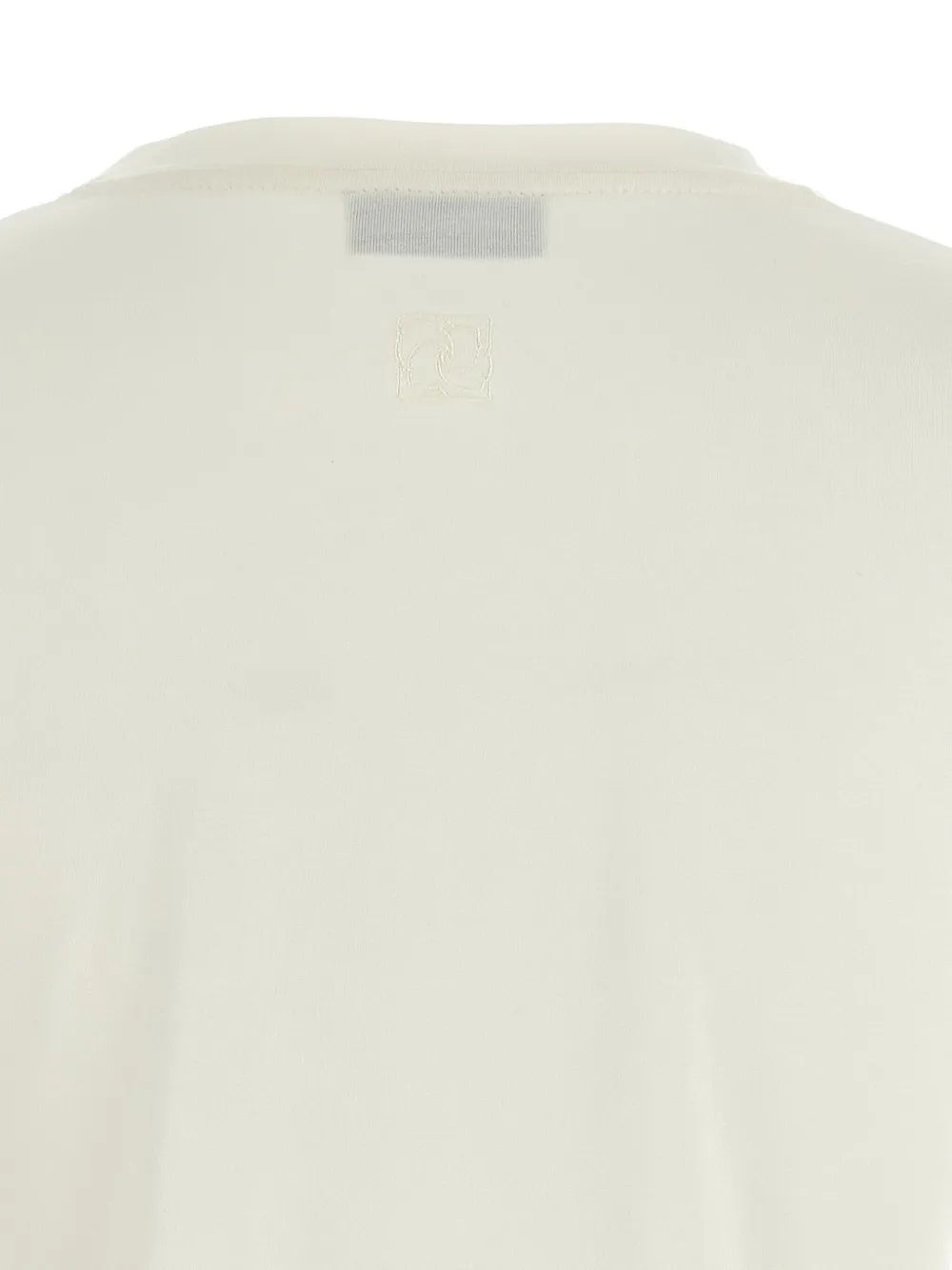 Magda Butrym T-shirt met gehaakte afwerking en ronde hals Wit