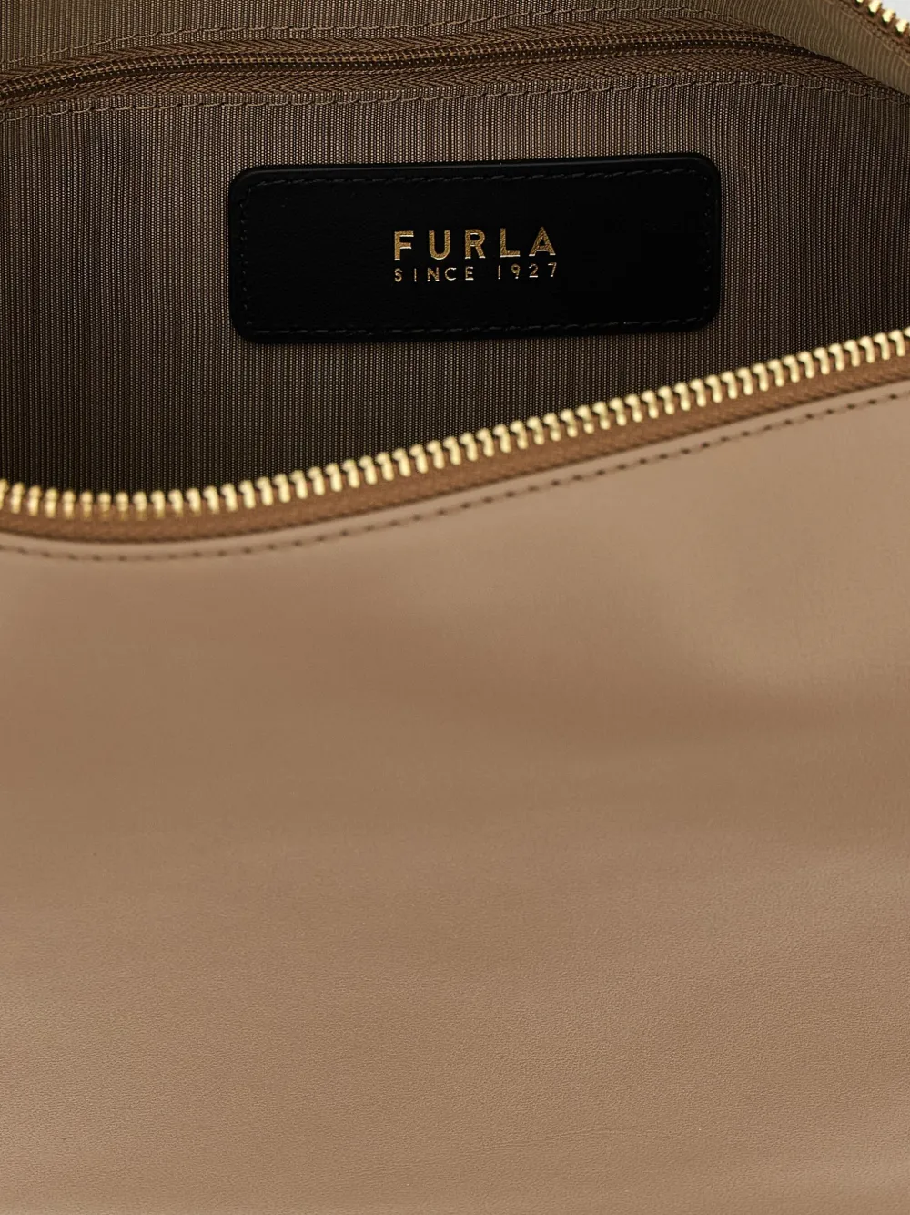 Furla Medium Nuvola verfraaide leren schoudertas Bruin