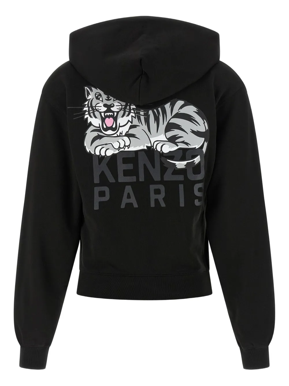 Kenzo Happy Tiger zip-up hoodie - Zwart