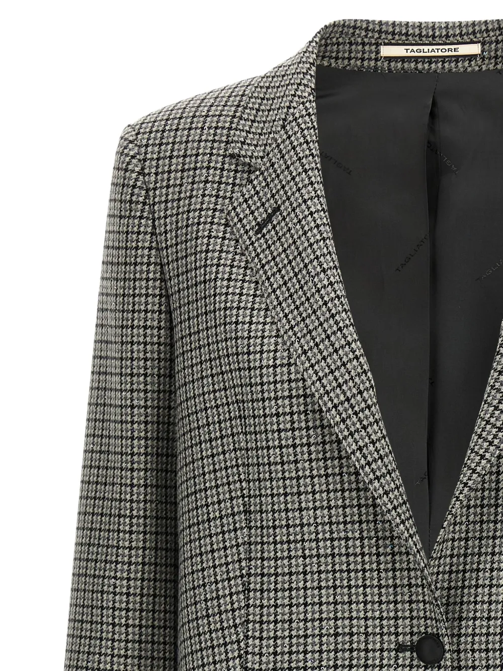 Tagliatore Adrianne blazer met pied-de-poule print Wit