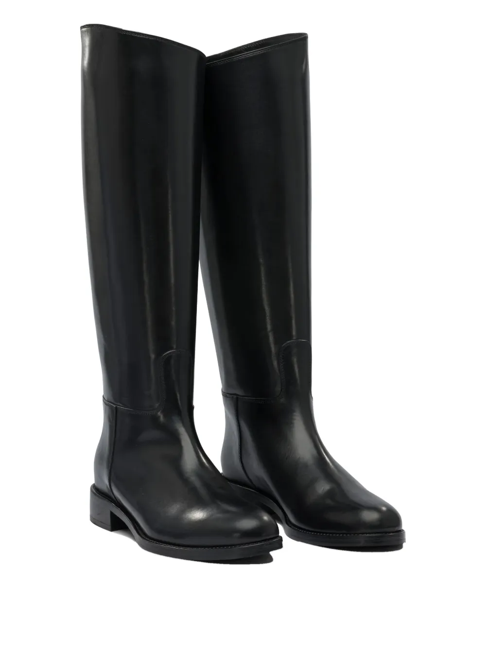 Maretto leather riding boots Black