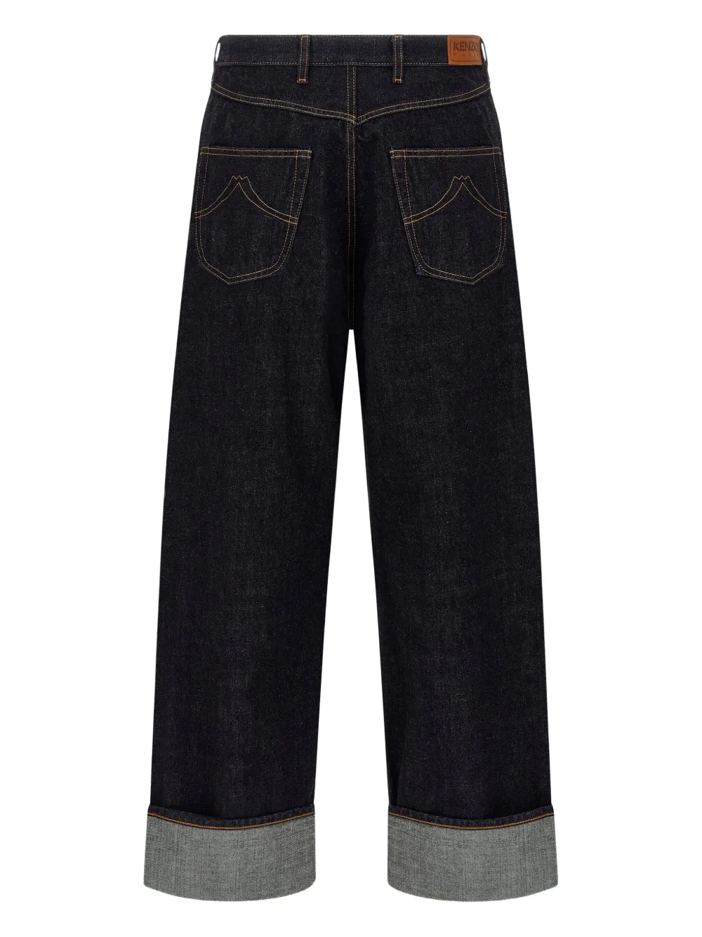 Kenzo turn-up jeans - DARK BLUE