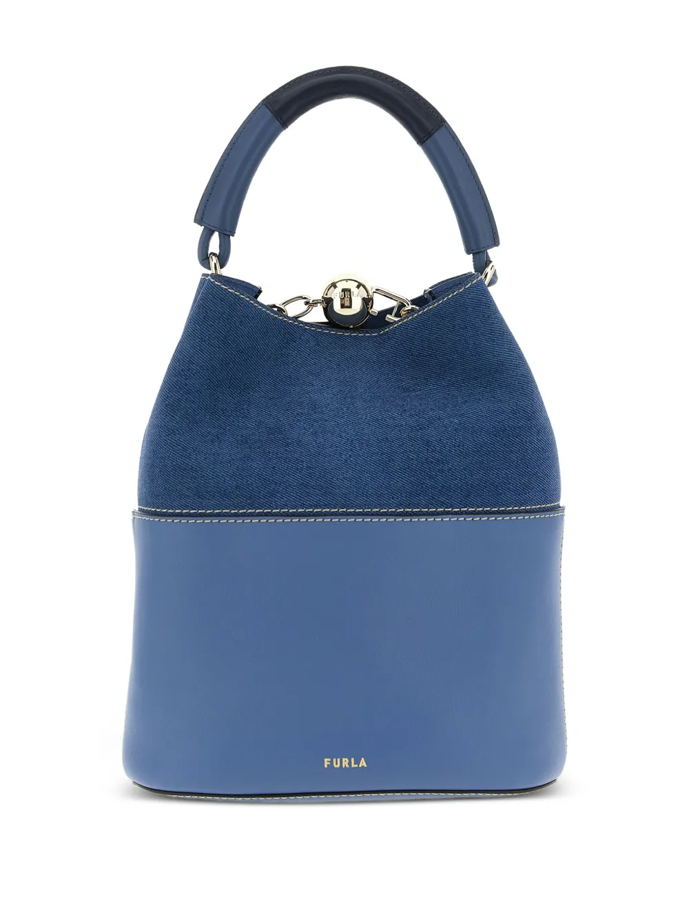 Furla small Sfera bucket bag Blauw
