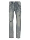 Purple Brand paint-splatter distressed jeans - Blue
