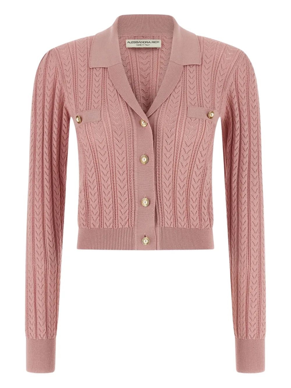 cable-knit cardigan