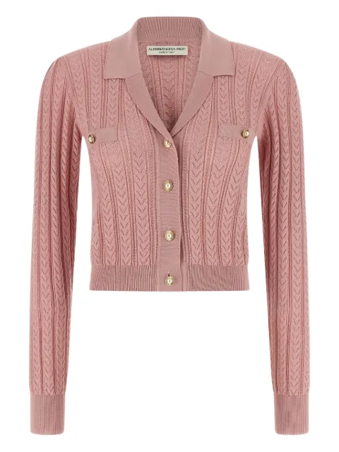 Alessandra Rich cable-knit cardigan