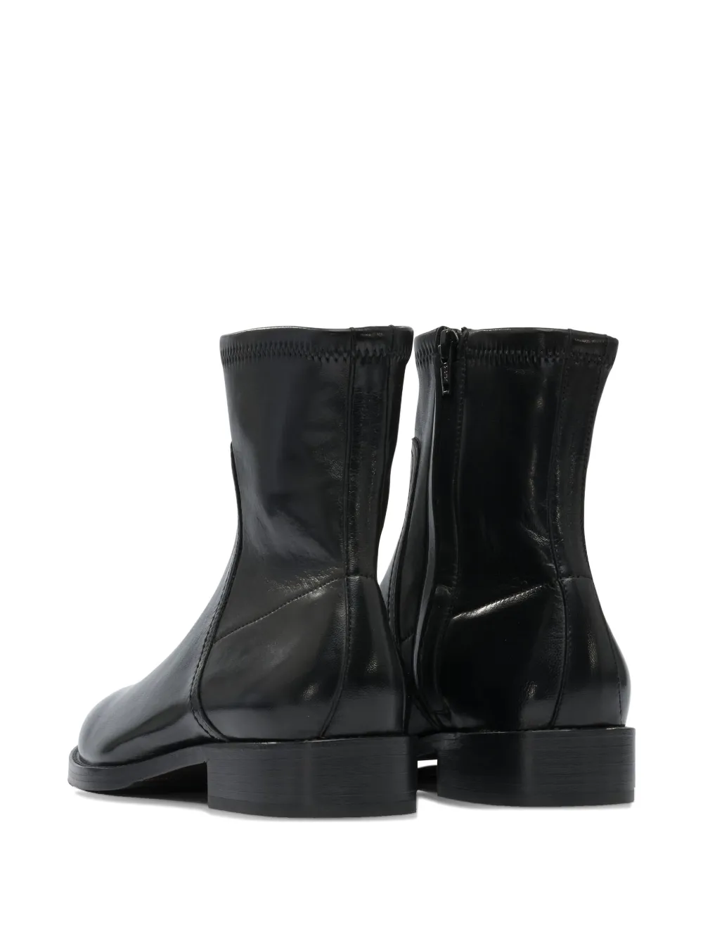 Maretto leather zip boots Black