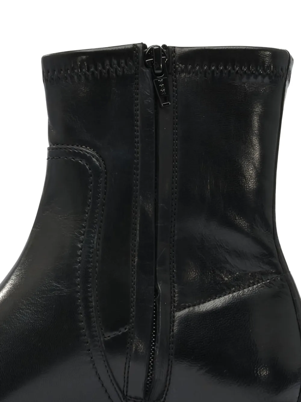 Maretto leather zip boots Black