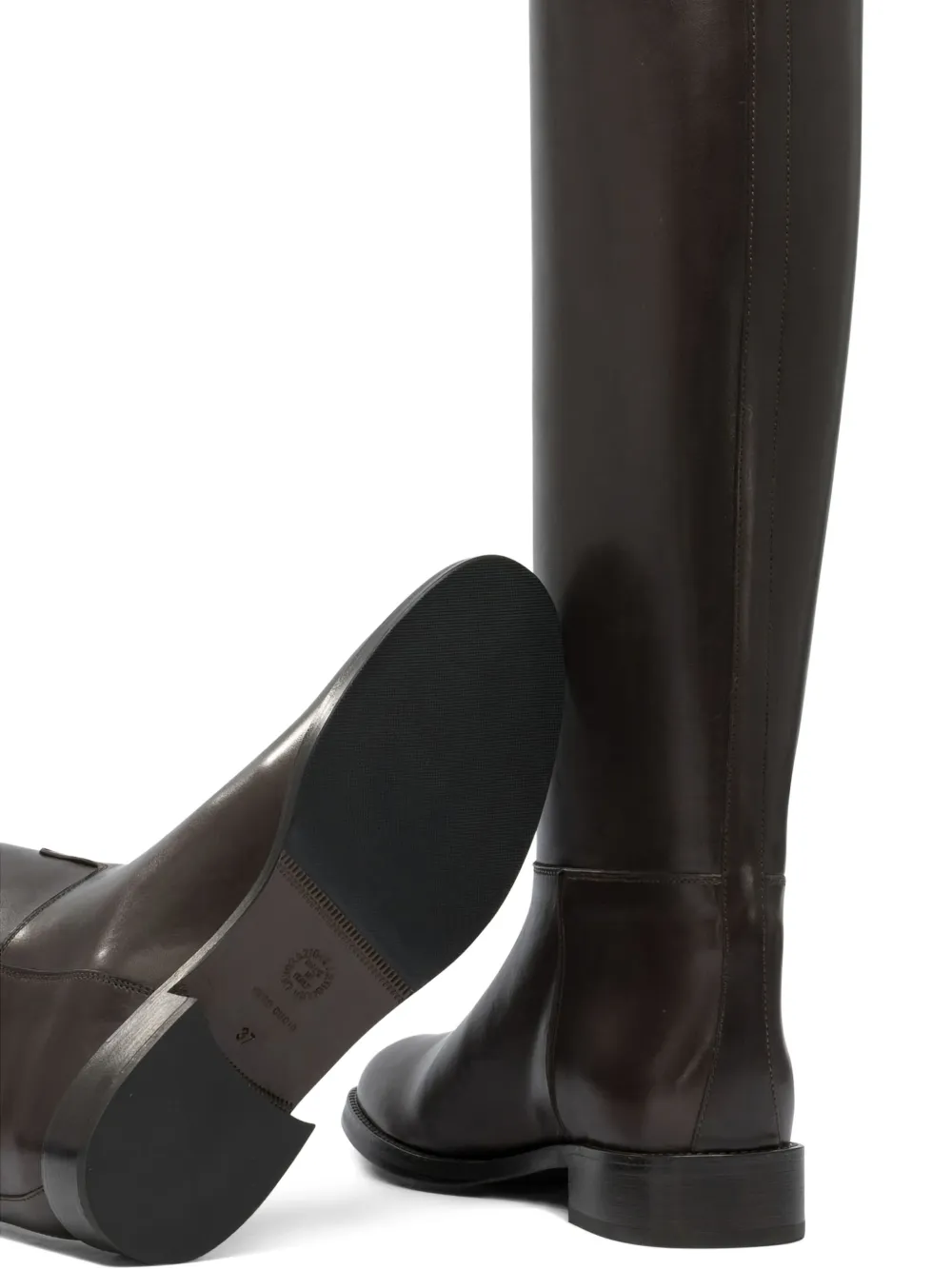 Maretto leather knee-high boots Brown