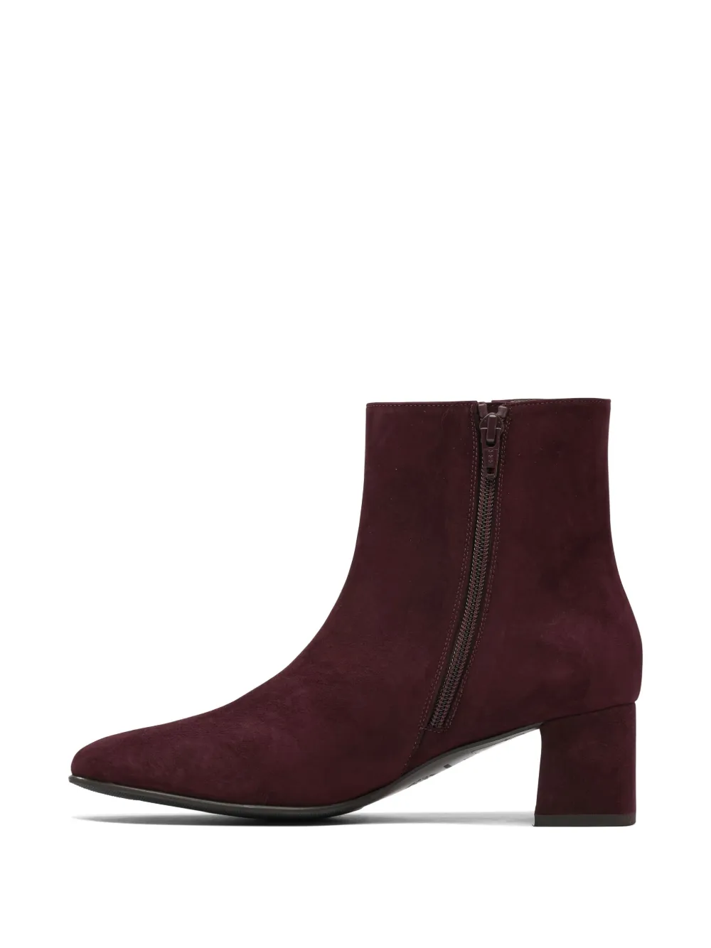 Maretto suede block-heel ankle boots Red