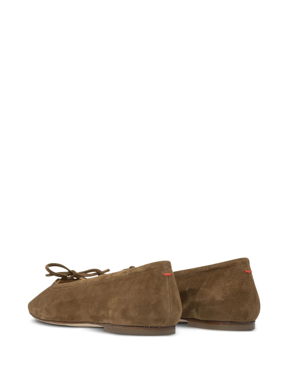 Aeyde Delfina suede bow ballet flats Brown