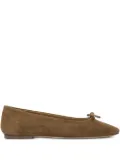 Aeyde Delfina suede bow ballet flats - Brown