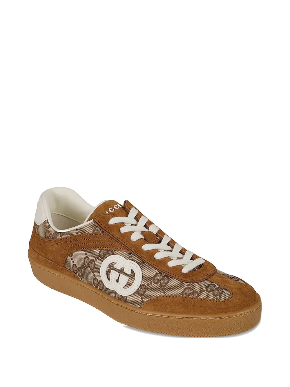 Gucci G75 leather sneakers Brown