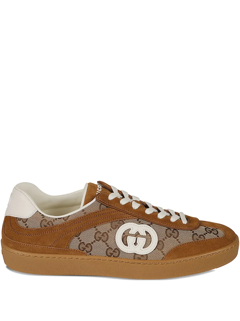 Gucci G75 leather sneakers Brown