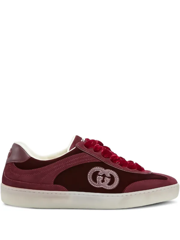 Gucci G75 Leather Sneakers in Red