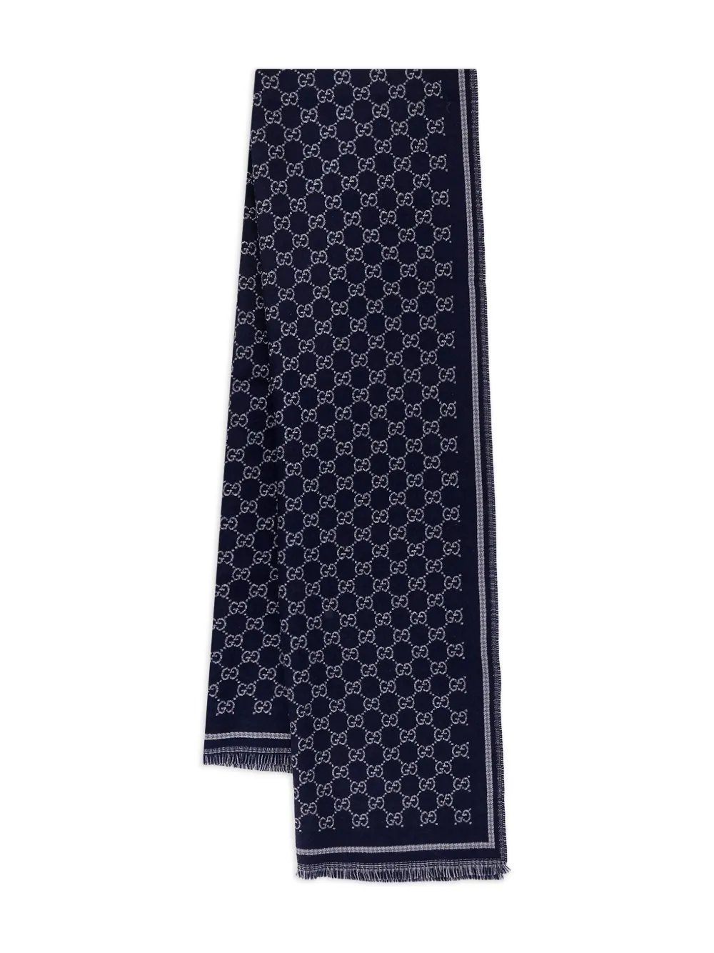Gucci GG-pattern wool scarf | Blue | Image 1