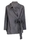 Maria Calderara textured wrap jacket - Grey