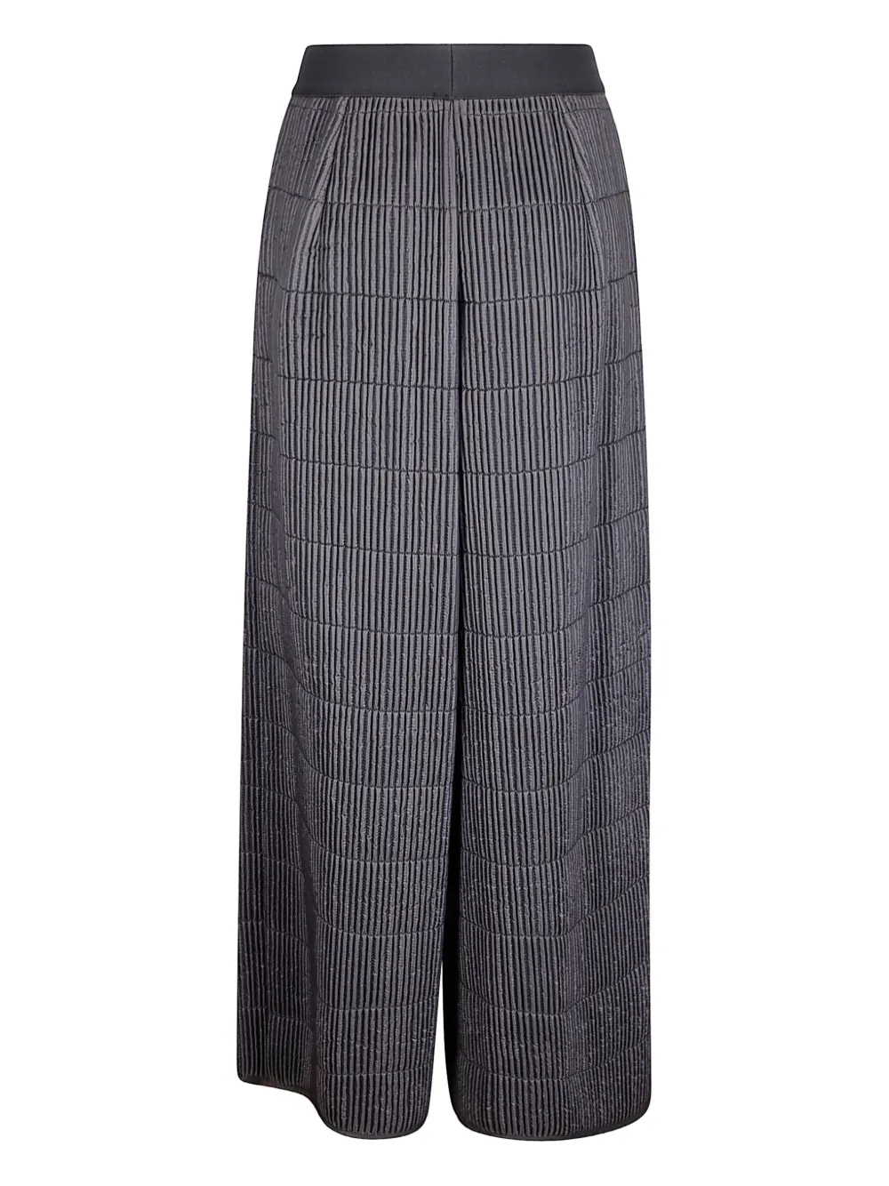 Maria Calderara quilted-pattern trousers - Zwart