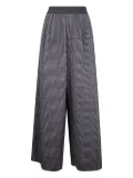 Maria Calderara quilted-pattern trousers - Black