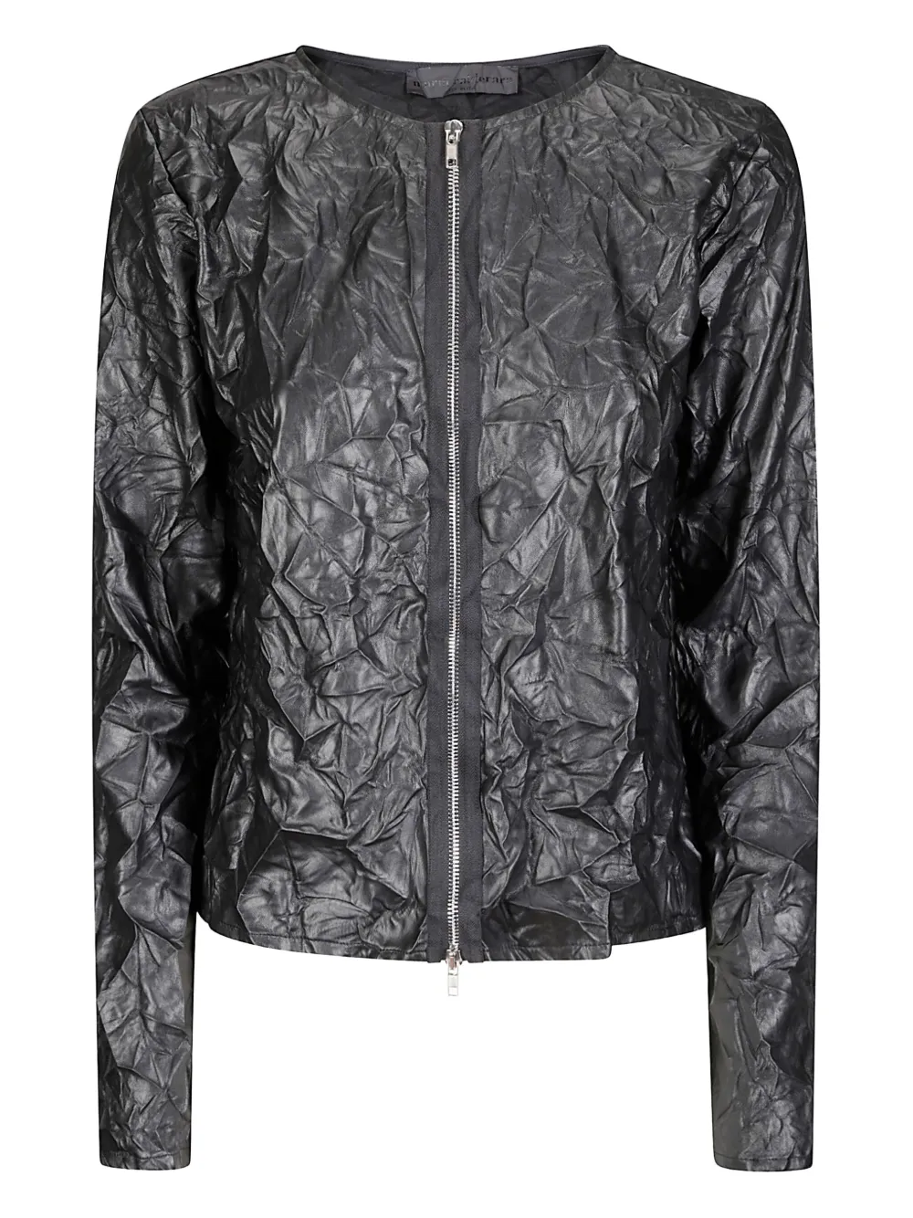 Maria Calderara Zip-front Cardigan In Black
