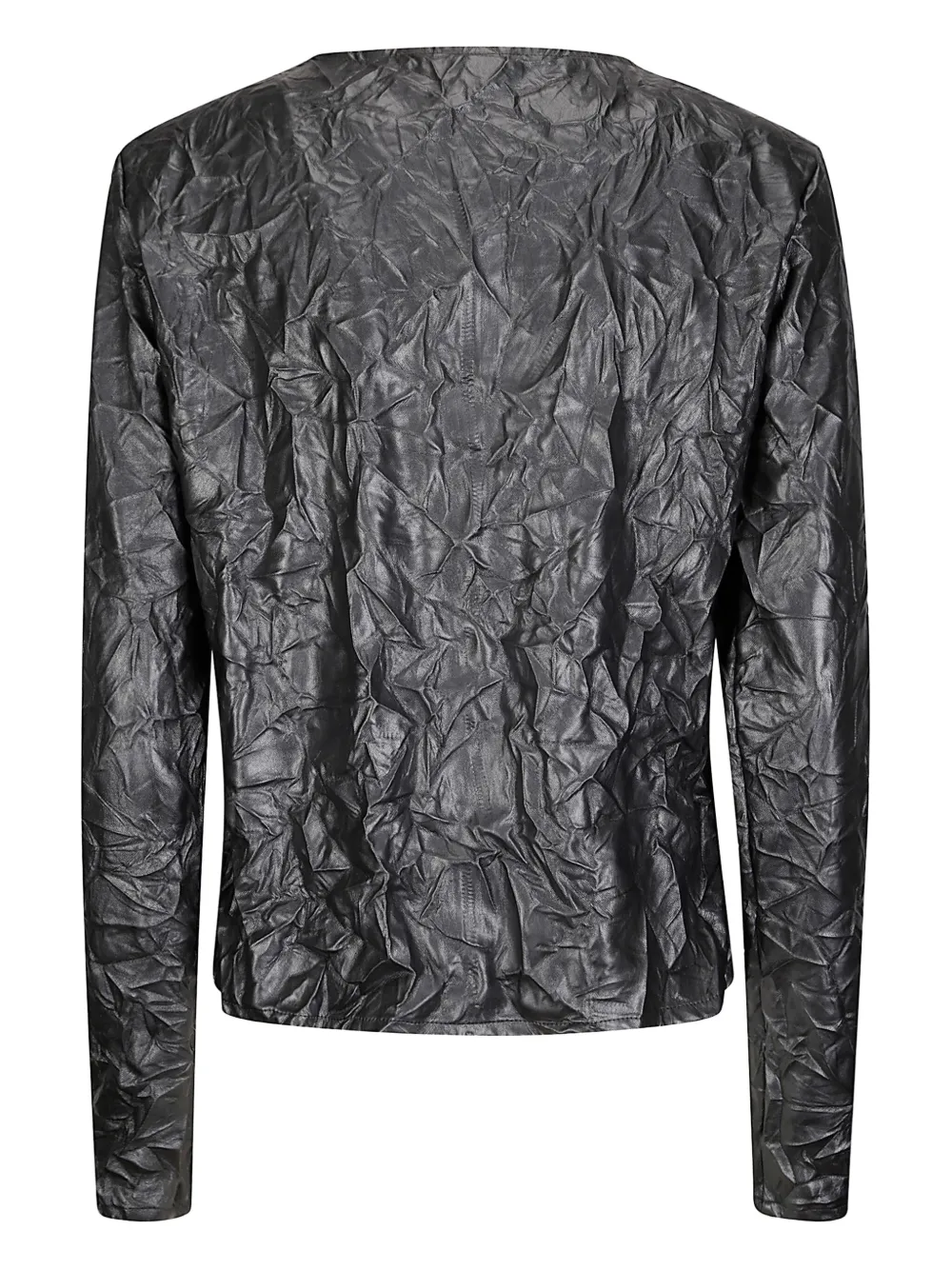 Maria Calderara Zip-front Cardigan In Black