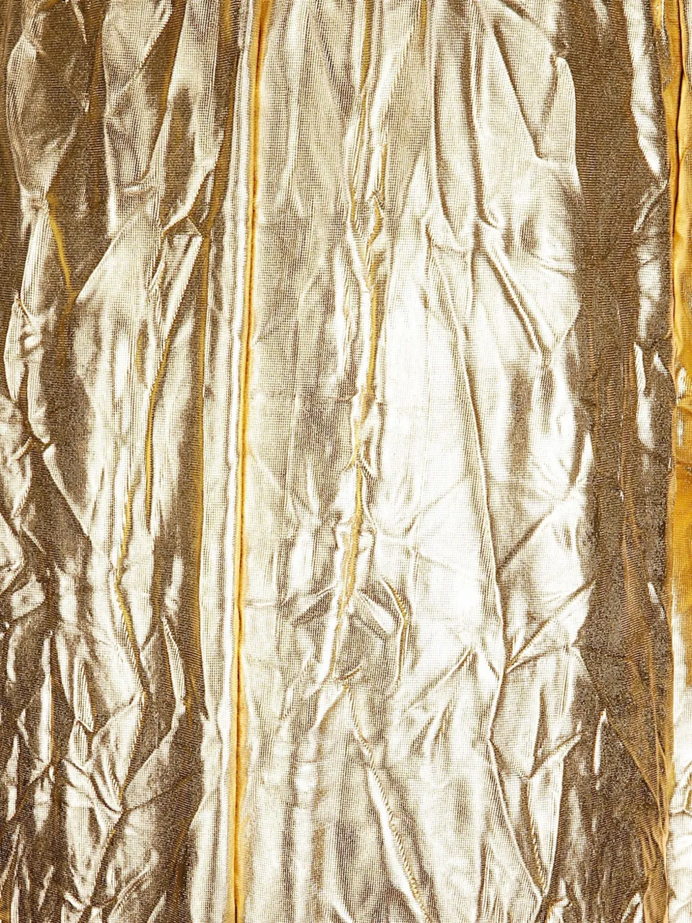 Maria Calderara Metallic-effect Trousers In Gold