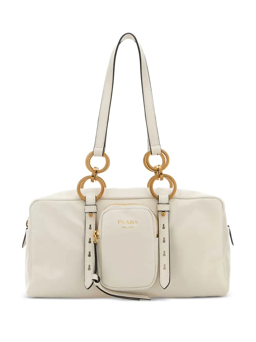 Prada Leren schoudertas Wit