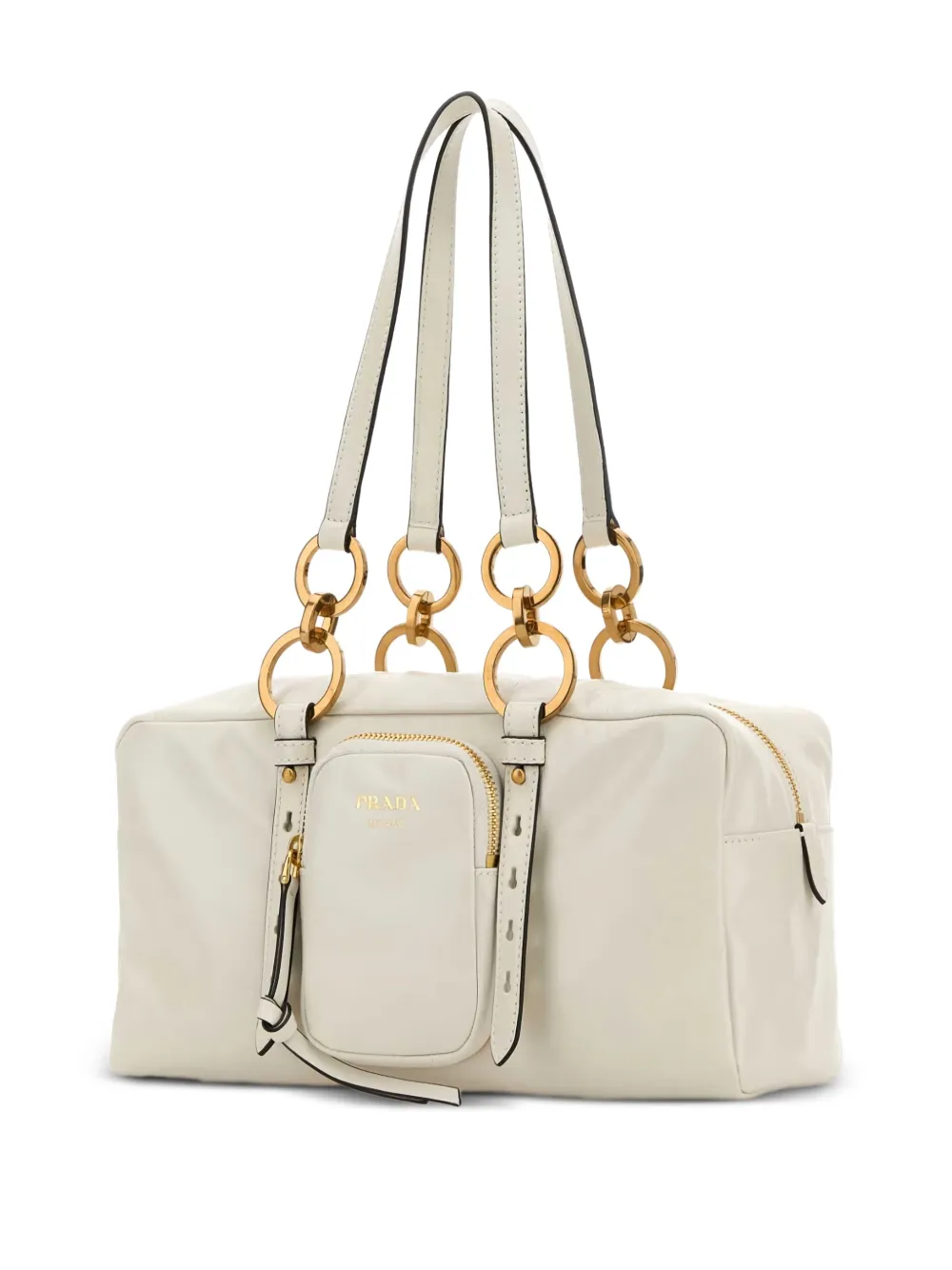 Prada Leren schoudertas Wit