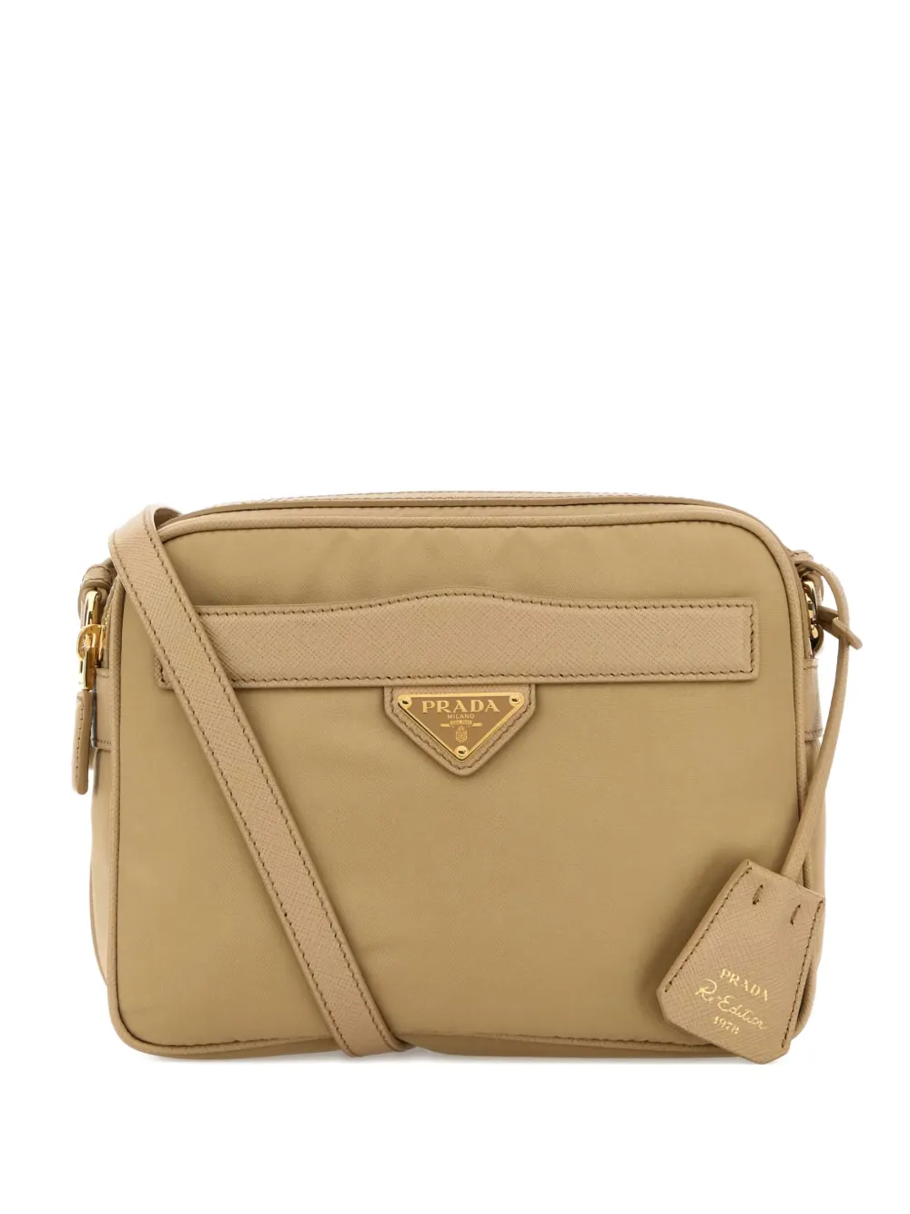 Prada Schoudertas met leren afwerking Bruin