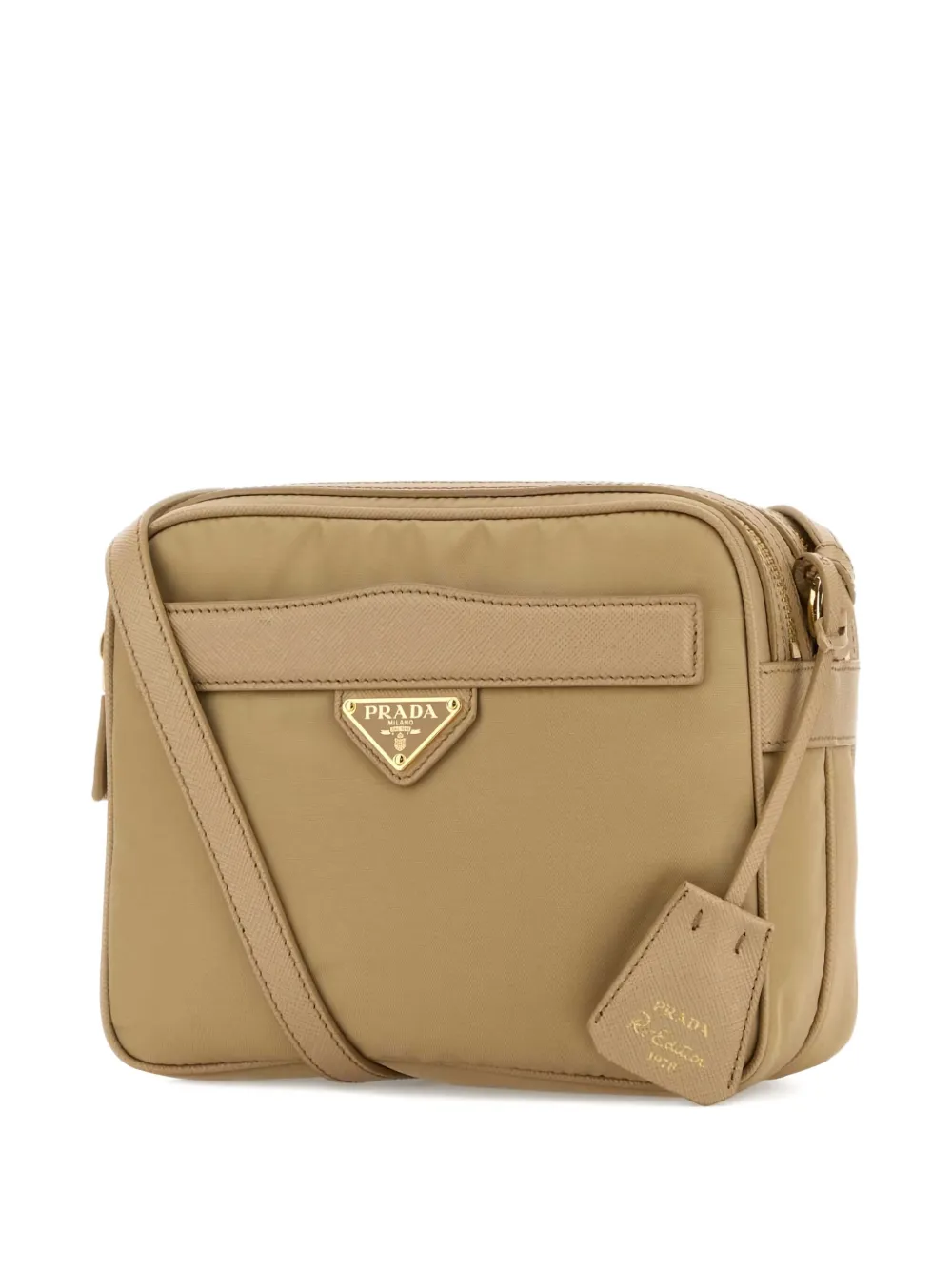 Prada Schoudertas met leren afwerking Bruin