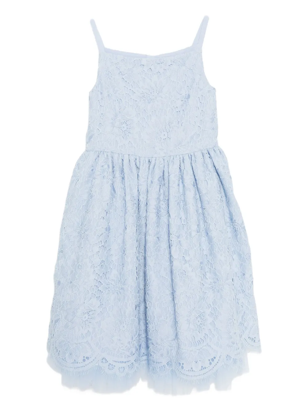 Self-Portrait Kids floral-lace dress - Blu