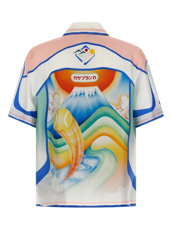 Casablanca Fuji Dream camp-collar Shirt | White | FARFETCH UK