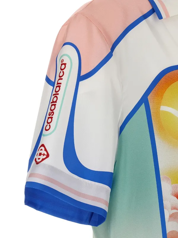 Casablanca Fuji Dream camp-collar Shirt | White | FARFETCH UK