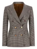 Tagliatore double-breasted houndstooth blazer - Purple