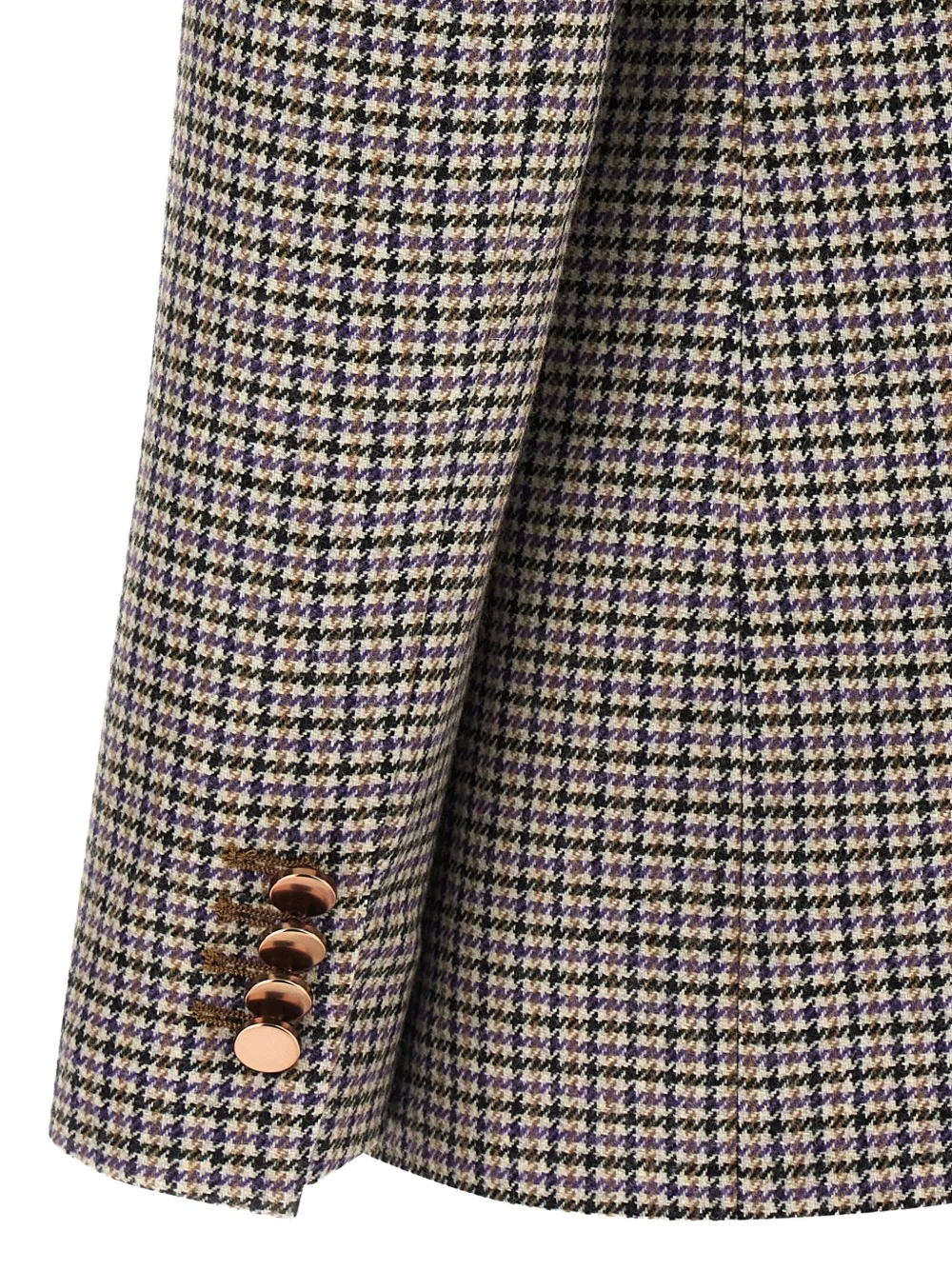 Tagliatore Blazer met dubbele rij knopen en pied-de-poule patroon Paars