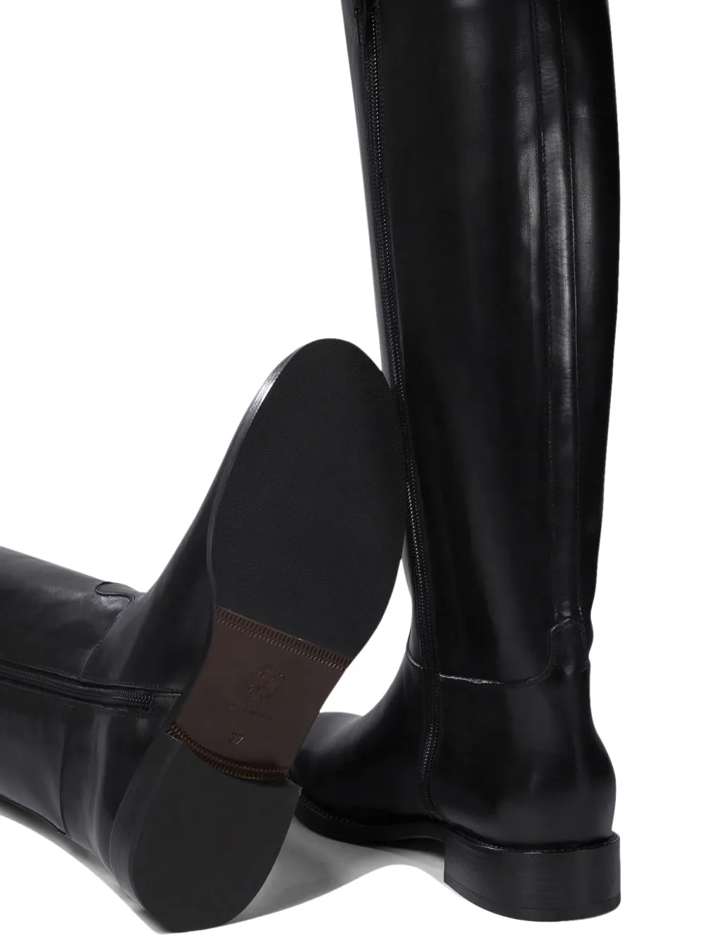 Maretto leather zip-fastening boots Black