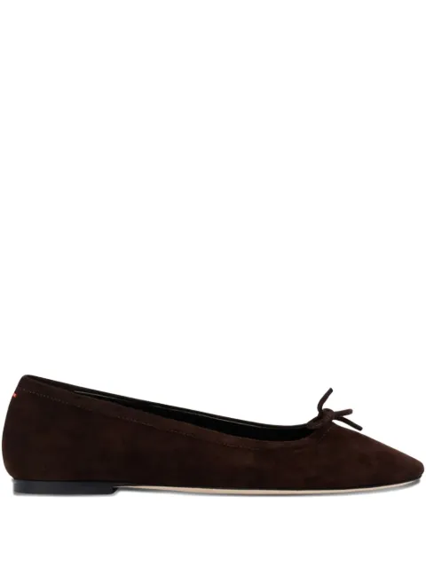 Aeyde flats de gamuza con moño