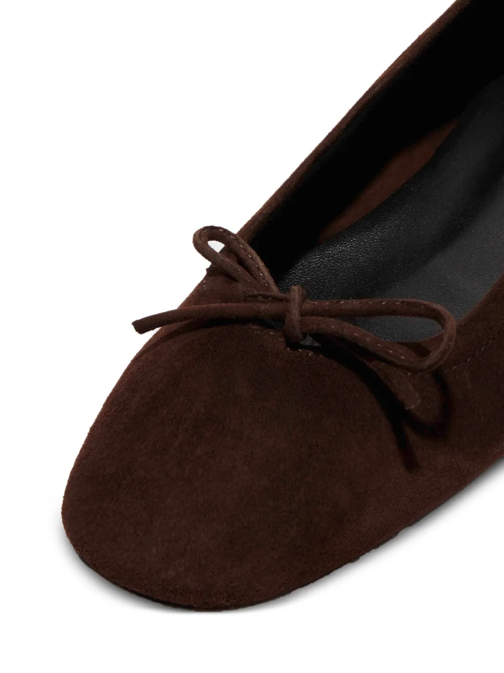 Aeyde bow suede ballet flats Brown