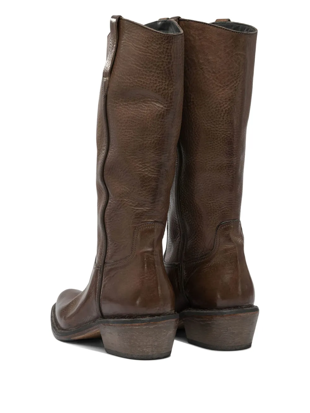 Moma leather cowboy boots Brown