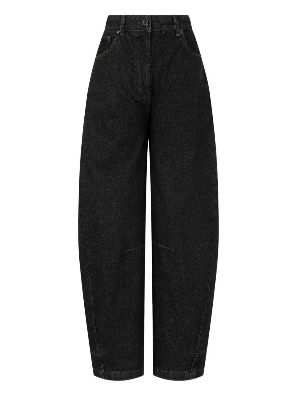 adjustable-back tapered jeans